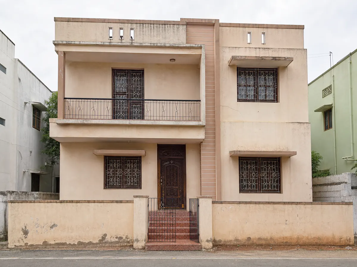 Illustrative independent house before exterior repainting
